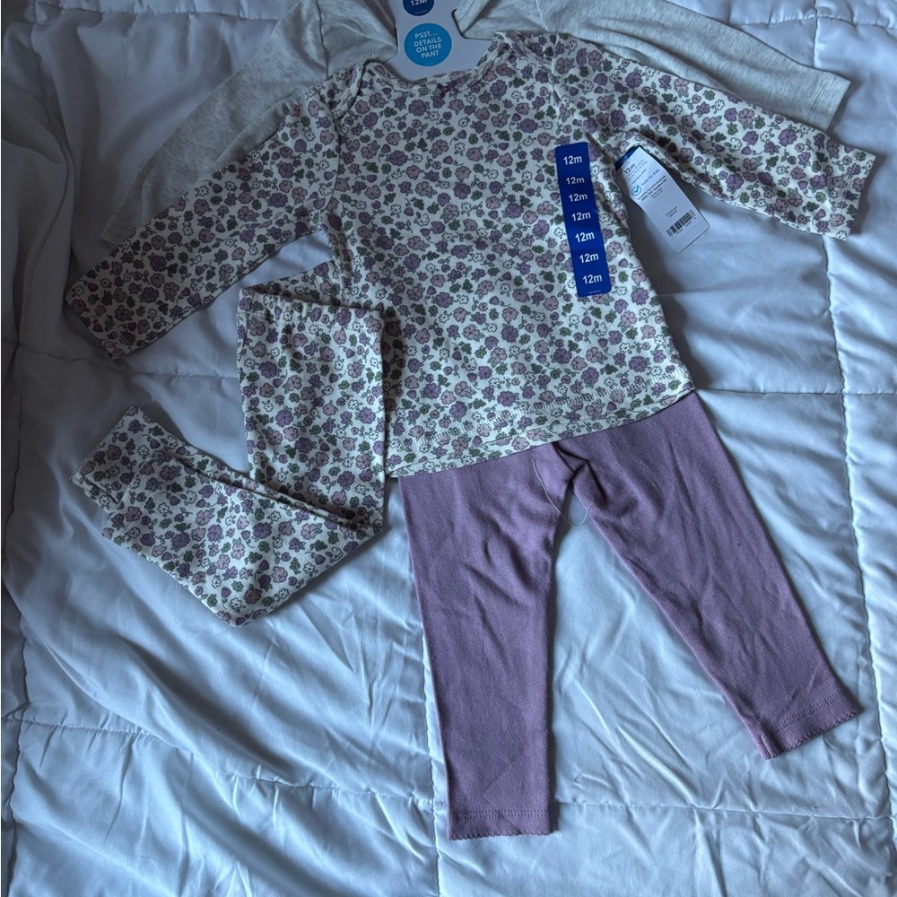 Carter's Floral and Lavender Pajama Set